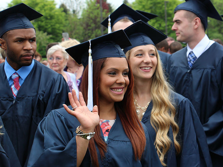 Students getting ready to graduate