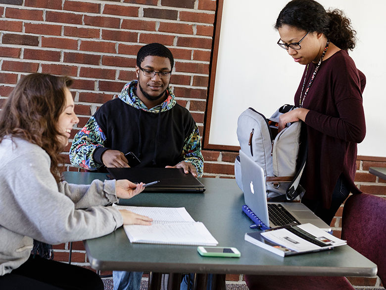 Students studying together