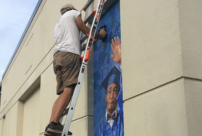 60th anniversary art installations mural