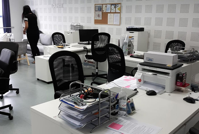 Student work area at University of Split.