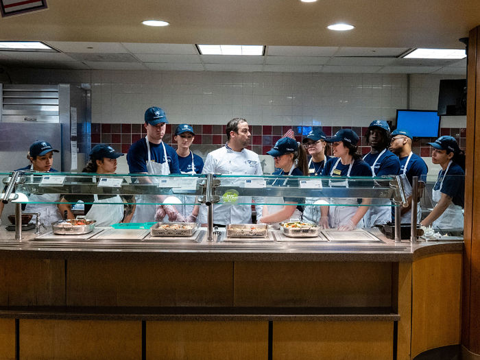Berks Hospitality Management students work in a food service facility