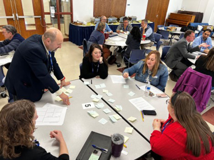 Attendees broke into groups for the workshops.