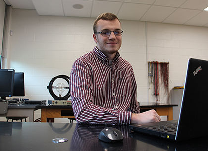 student in classroom