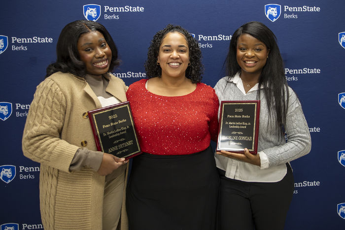 Student award winners pictured with diversity committee chair
