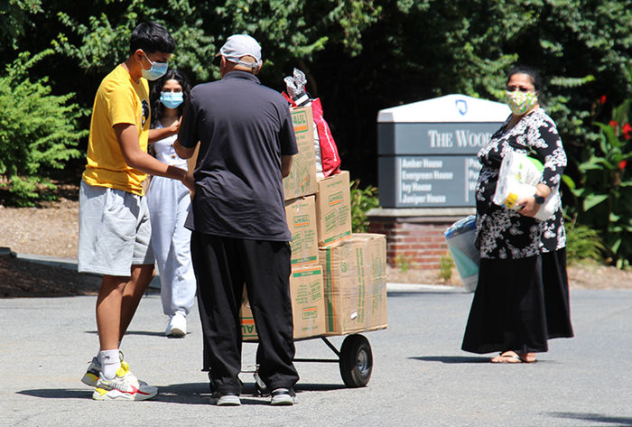 Berks in-coming student moving into his room.