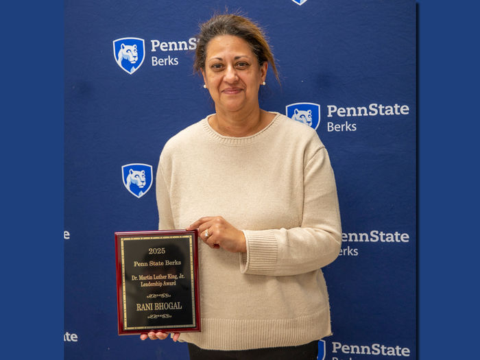 Rani Bhogal is pictured with her award