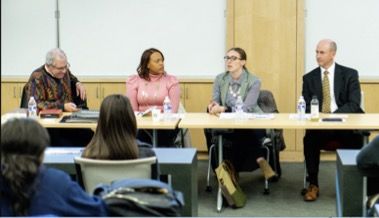 the entrepreneur panel consisted of Johanny Cepeda-Freytiz of Mi Casa Su Casa Cafe, Aaron C. Gantz of Downtown Revitalization, Alan W. Shuman of Shuman Development Group, and Elliott W. Weinstein of Weinstein Realty Consultants