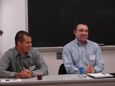 Shawn Hinckle and Mike Rowley at Mentoring Session