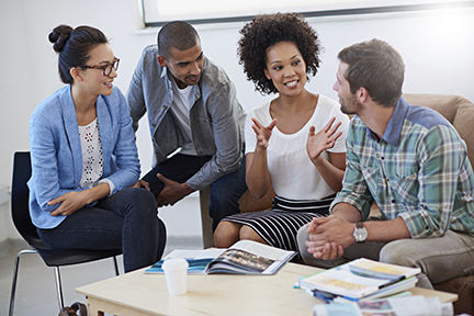 adult students in discussion