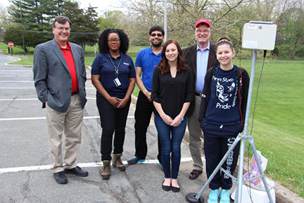 student and faculty who worked on project