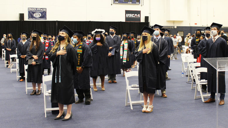 Class of 2021 standing.
