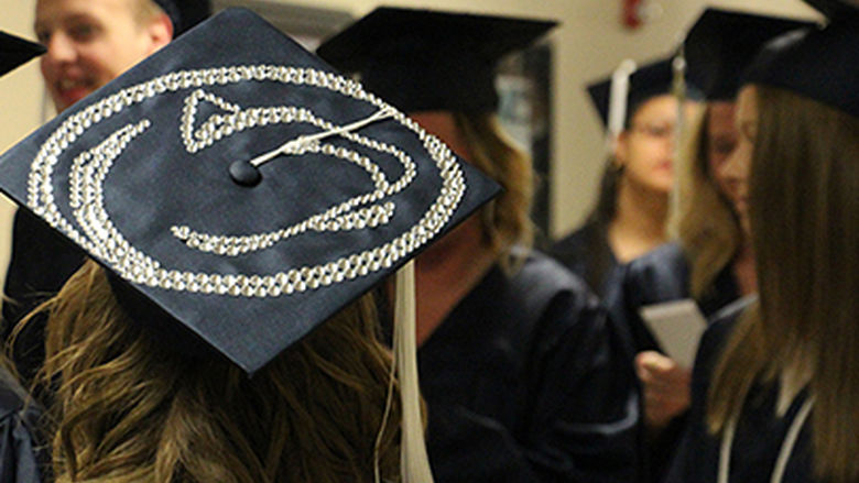 students in cap and gown