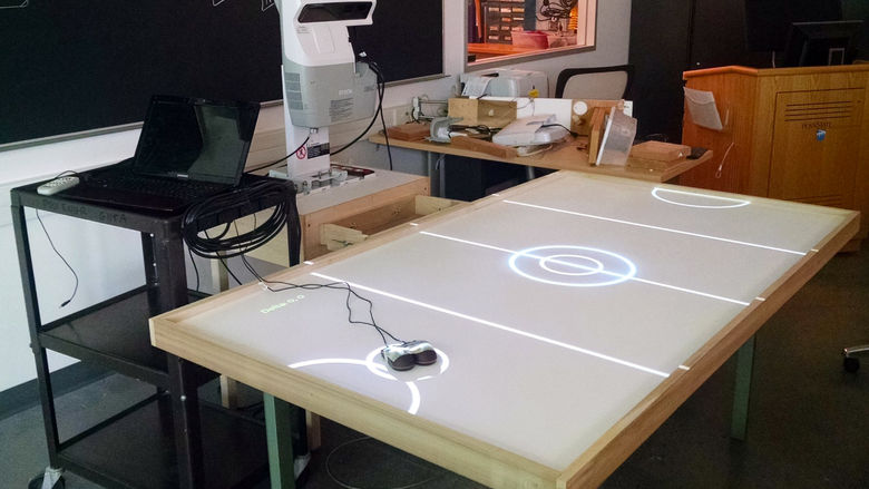 Michael Bianco virtual air hockey table