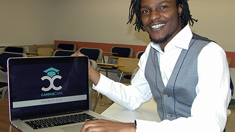 Jovan Tate launches his business Campus Cars
