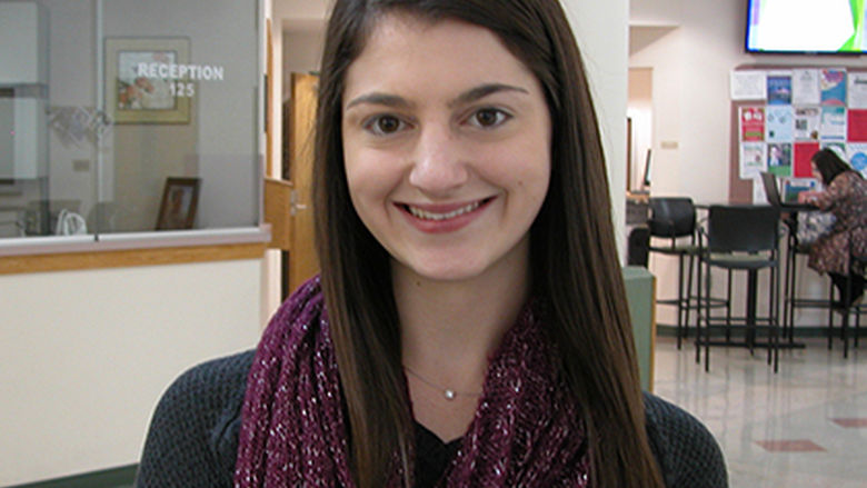 Sara A. Stoyer, one of two student marshals fro Berks Fall Commencement