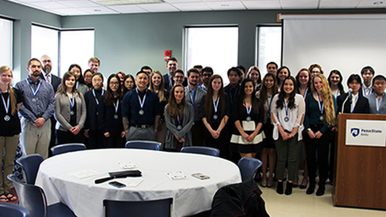 Fifty-six Penn State Berks students received recognition at the University Scholastic Awards ceremony.