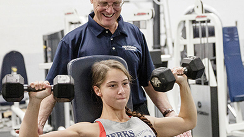 Bruce with weightlifter