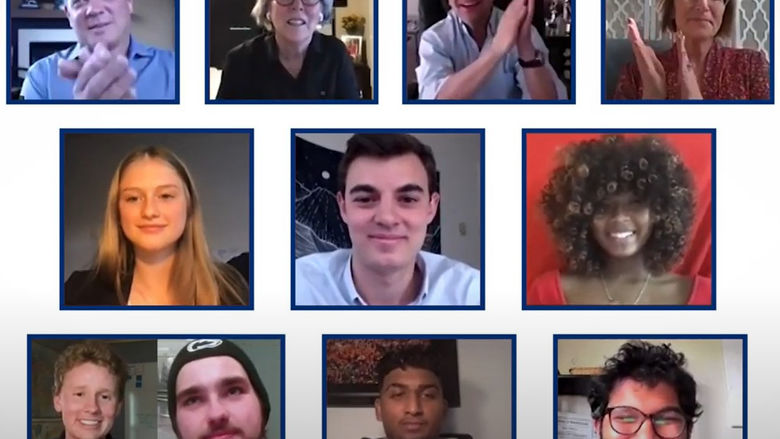 Student founders competing on the 2021 "The Investment"