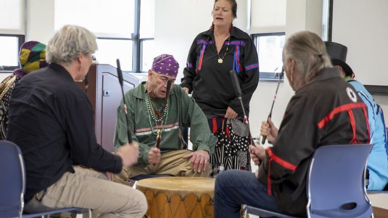 Lenape Nation drum circle