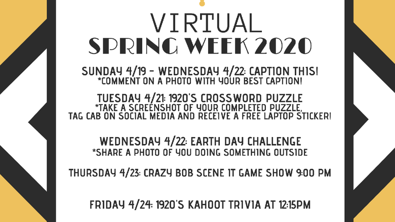 Berks CAB Spring Week events
