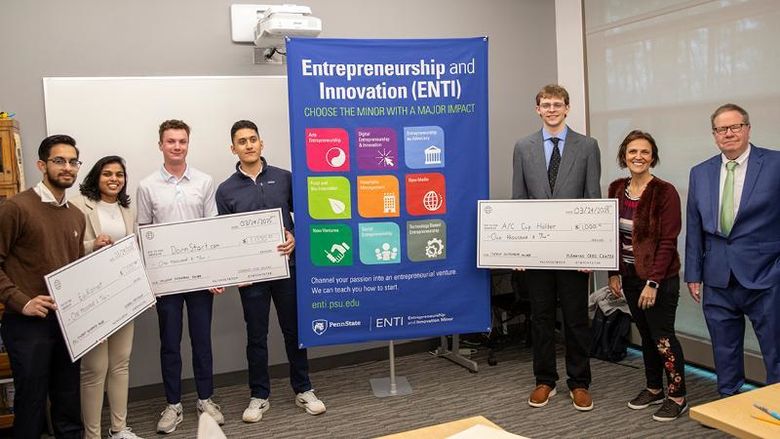Student winners of the award with faculty