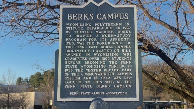WPI historical marker with history