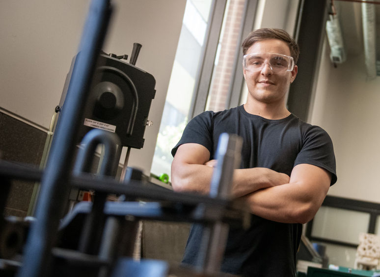 Jonathan Smith portrait in origin lab