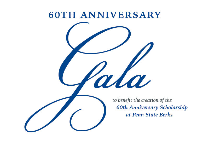 Penn State Berks holds 60th Anniversary Gala logo Penn State Berks holds 60th Anniversary Gala logo