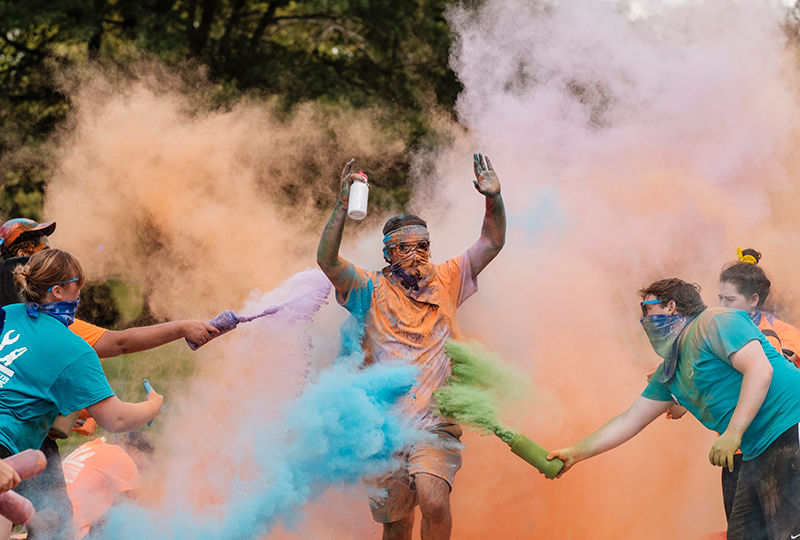 Berks students participating in the Color Run. Berks students participating in the Color Run.