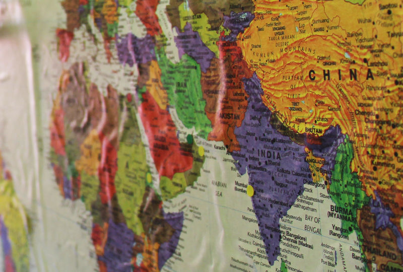 A map of the world. A map of the world.