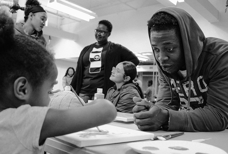 Ebonie Cunningham Stringer helps students and youth get to know each other. Ebonie Cunningham Stringer helps students and youth get to know each other.