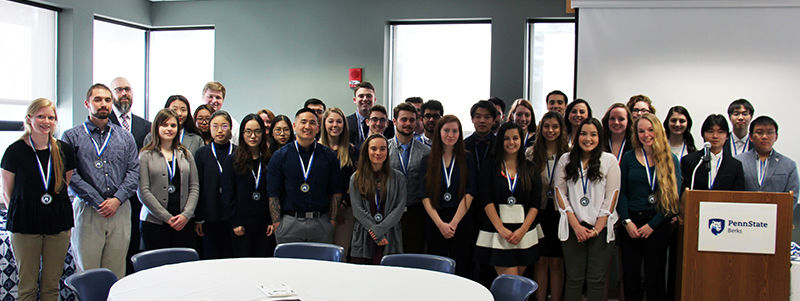 Fifty-six Penn State Berks students received recognition at the University Scholastic Awards Ceremony Fifty-six Penn State Berks students received recognition at the University Scholastic Awards Ceremony