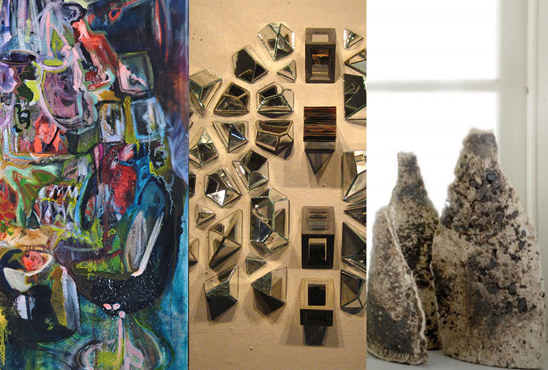 Art works by Erika Stearly, Mike Miller and Delores Kershner