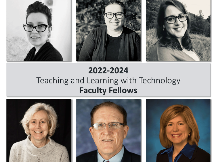 Penn State’s 2022-24 TLT Faculty Fellows (clockwise from top left) are Anna Divinsky, Cookie Redding, Zena Tredinnick-Kirby, Jeanne Marie Rose, Gregory R. Pierce and Jacqueline Bortiatynski.
