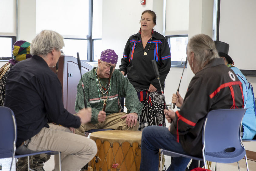 Lenape Nation drum circle