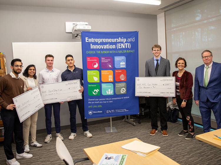 Student winners of the award with faculty